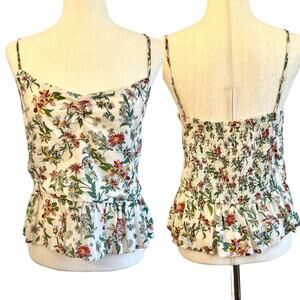 Tommy Hilfiger Babydoll Smocked Tank Top Floral | Size: XL